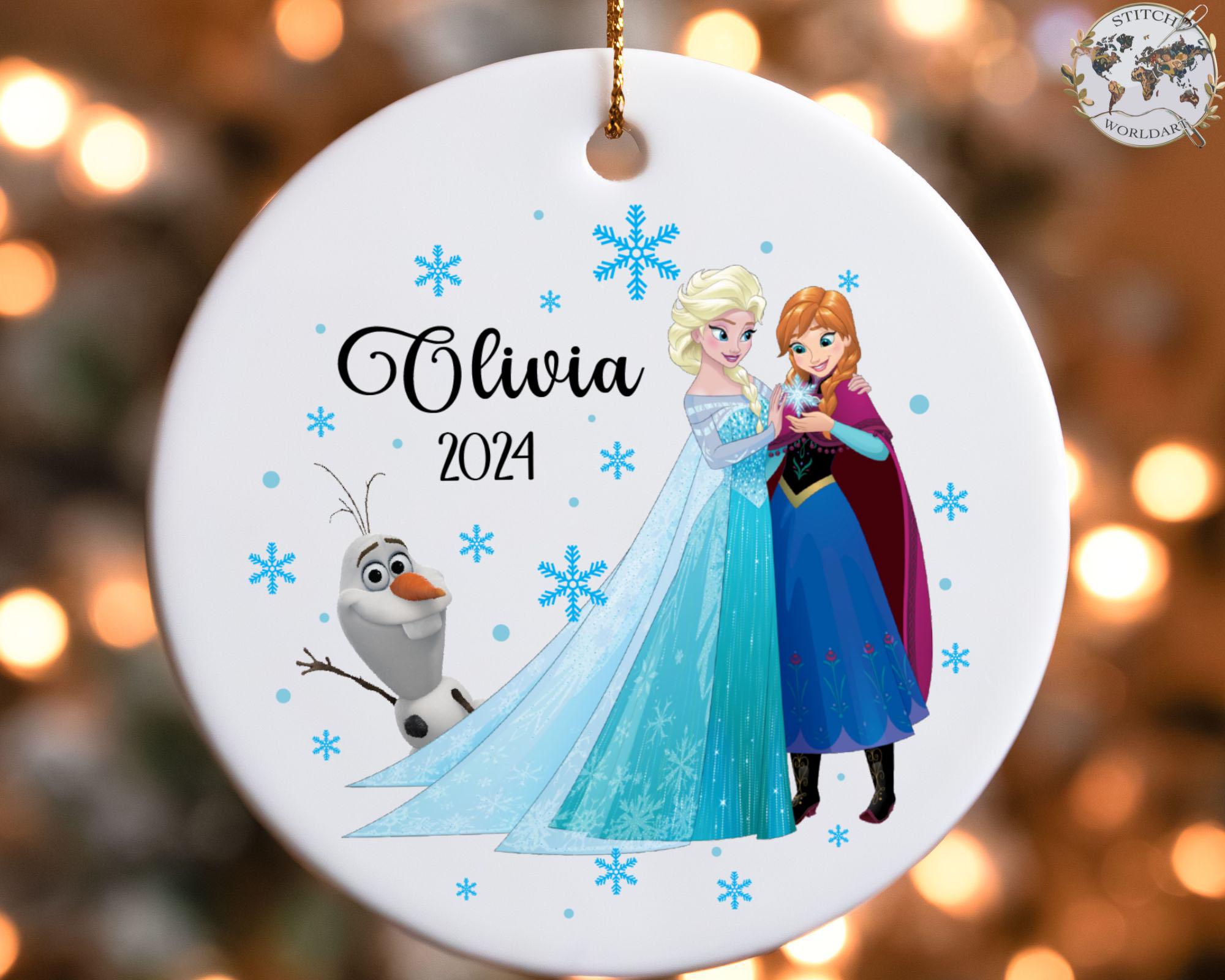 Frozen Ornament, Christmas Ornament, Custom Elsa And Anna Ornament, Disney Frozen Ornament, Elsa Ornament, Anna Ornament HOCT21