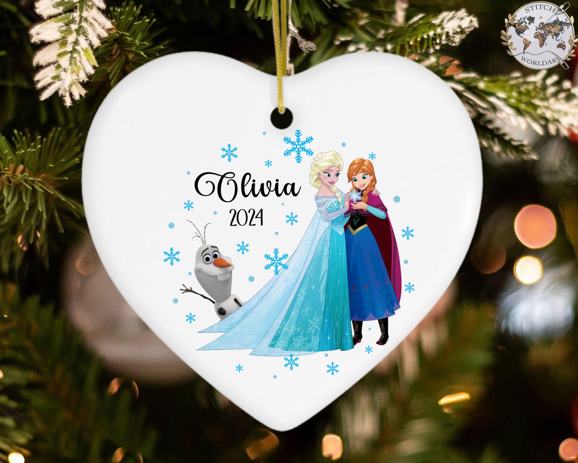 Frozen Ornament, Christmas Ornament, Custom Elsa And Anna Ornament, Disney Frozen Ornament, Elsa Ornament, Anna Ornament HOCT21