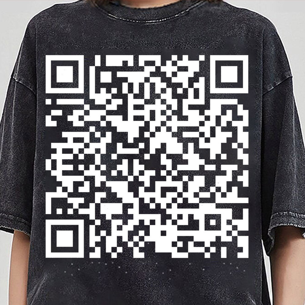 Fuck Off QR Code Crew Sweatshirt - Funny Christmas Saying Sweater - Sarcastic Gift for Friends, Gag Holiday Gift for Him - Ugly Xmas Shirt