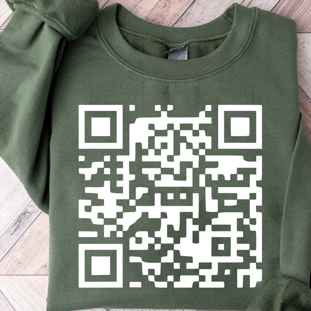 Fuck Off with Custom QR code Sweatshirt, Fuck Off Prank Joke QR Code Sweatshirt V2, QR Code Fuck Off Sweatshirt, Fuck You Qr Code Sweatshirt