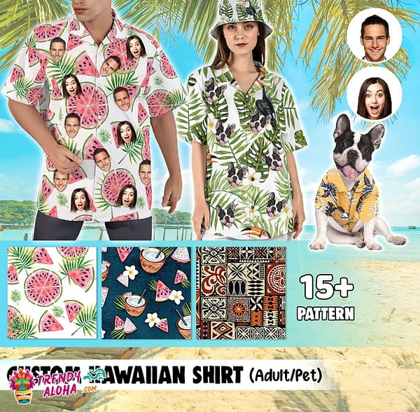 Fullsize Personalized Face Custom Unisex Hawaiian Shirt Tropical Fun hacus1