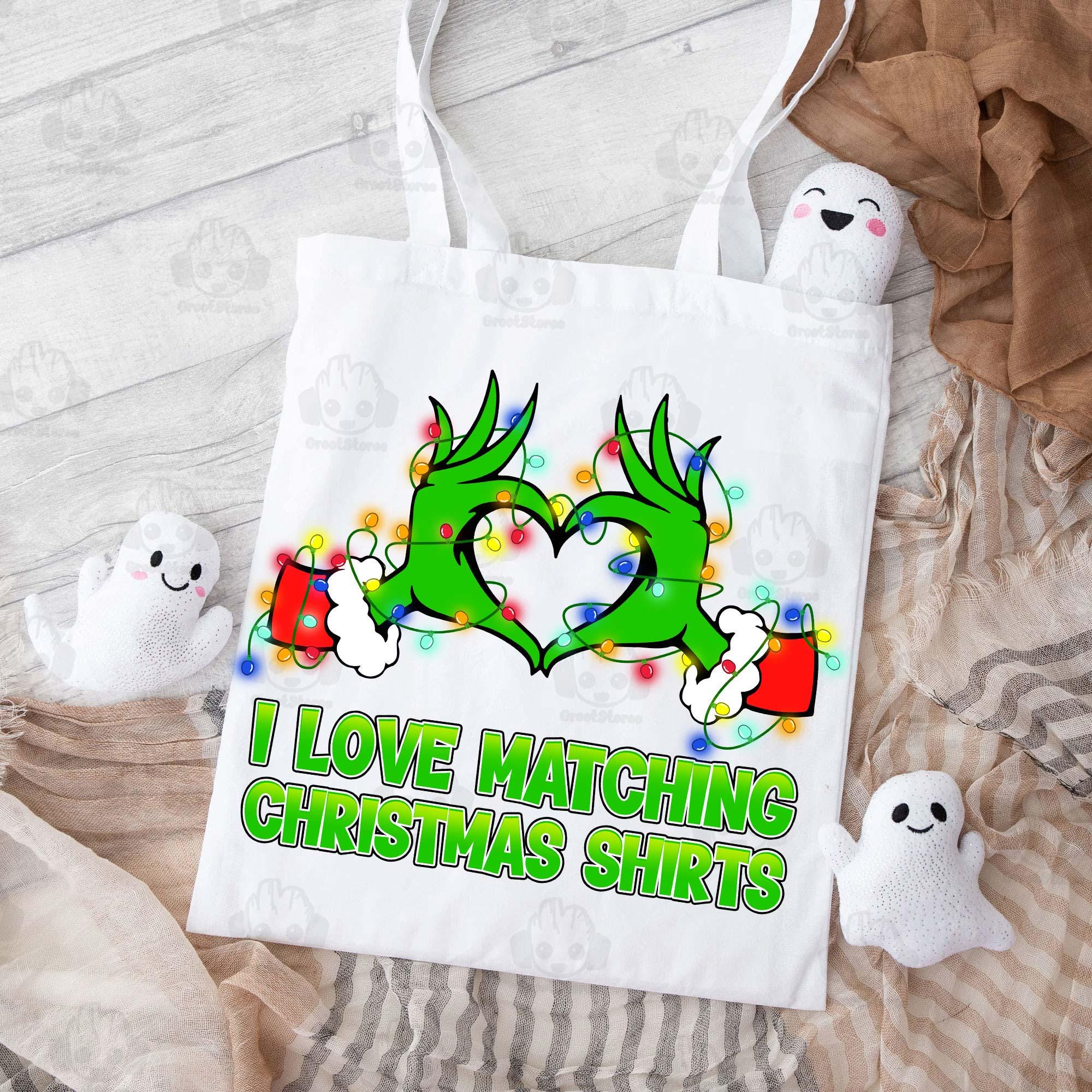 Funny I Love Matching Christmas Shirt Png, Green Mean Guy Png, Xmas Matching Shirt Design Png, Matching Husband Wife Christmas Party Png SCU
