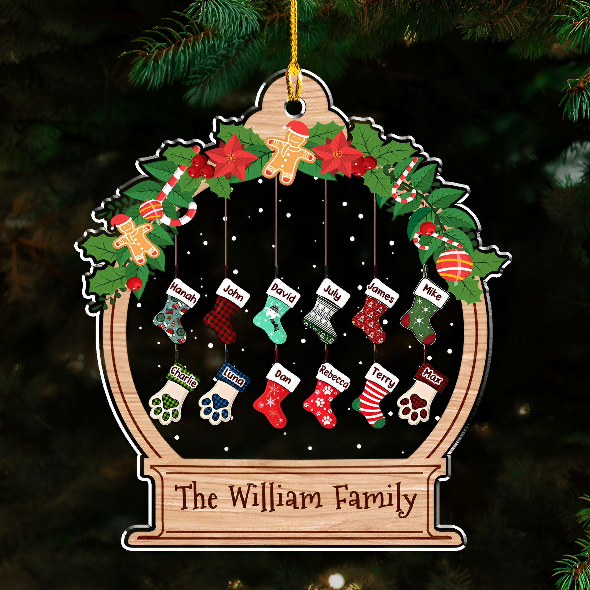 Funny Stockings 2 - Personalized Custom Acrylic Ornament ORN0710