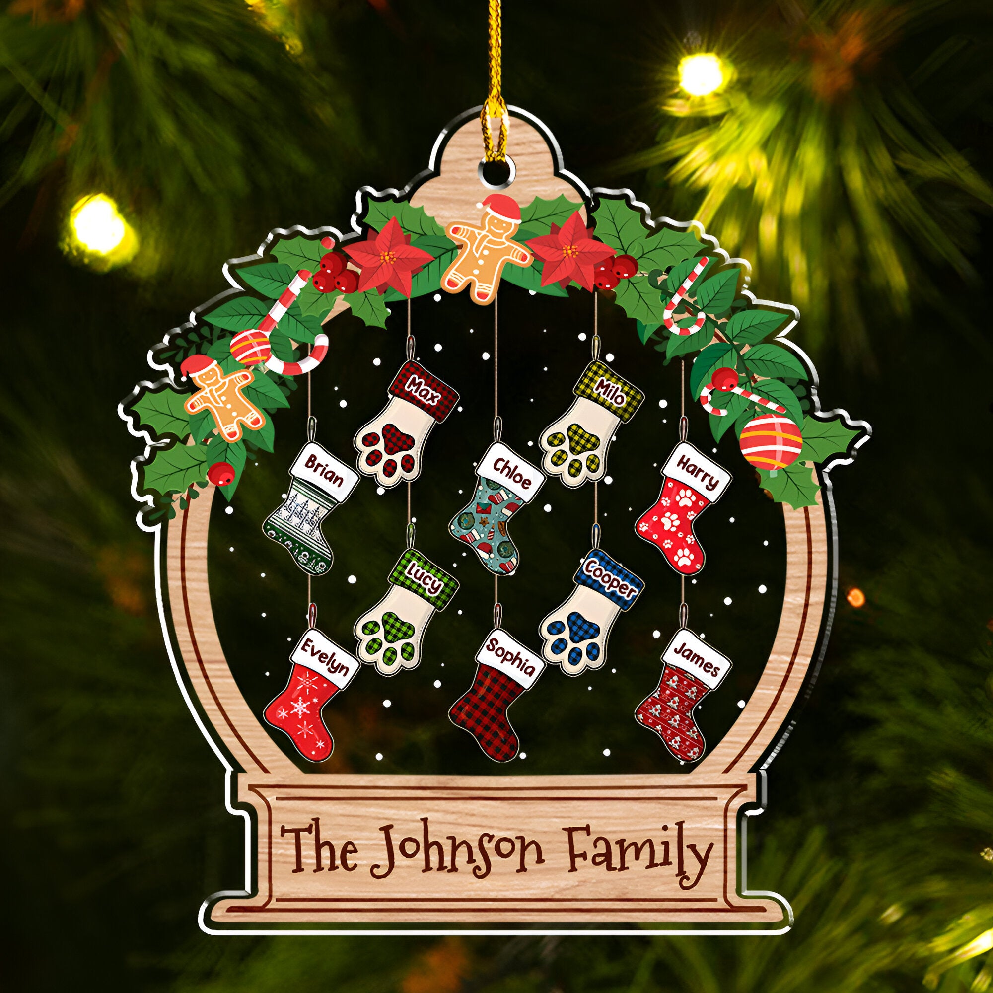 Funny Stockings 2 - Personalized Custom Acrylic Ornament ORN0710