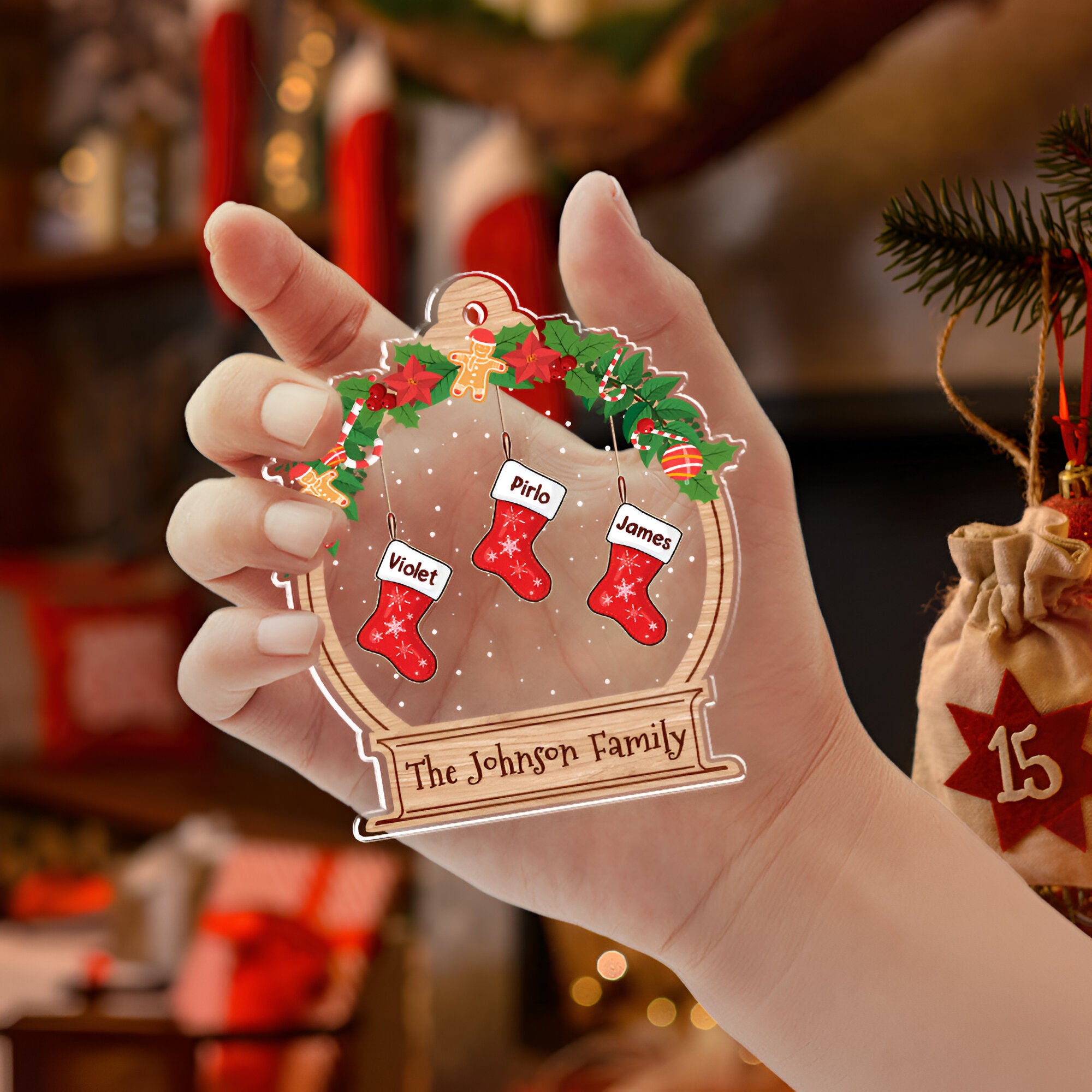 Funny Stockings 2 - Personalized Custom Acrylic Ornament ORN0710