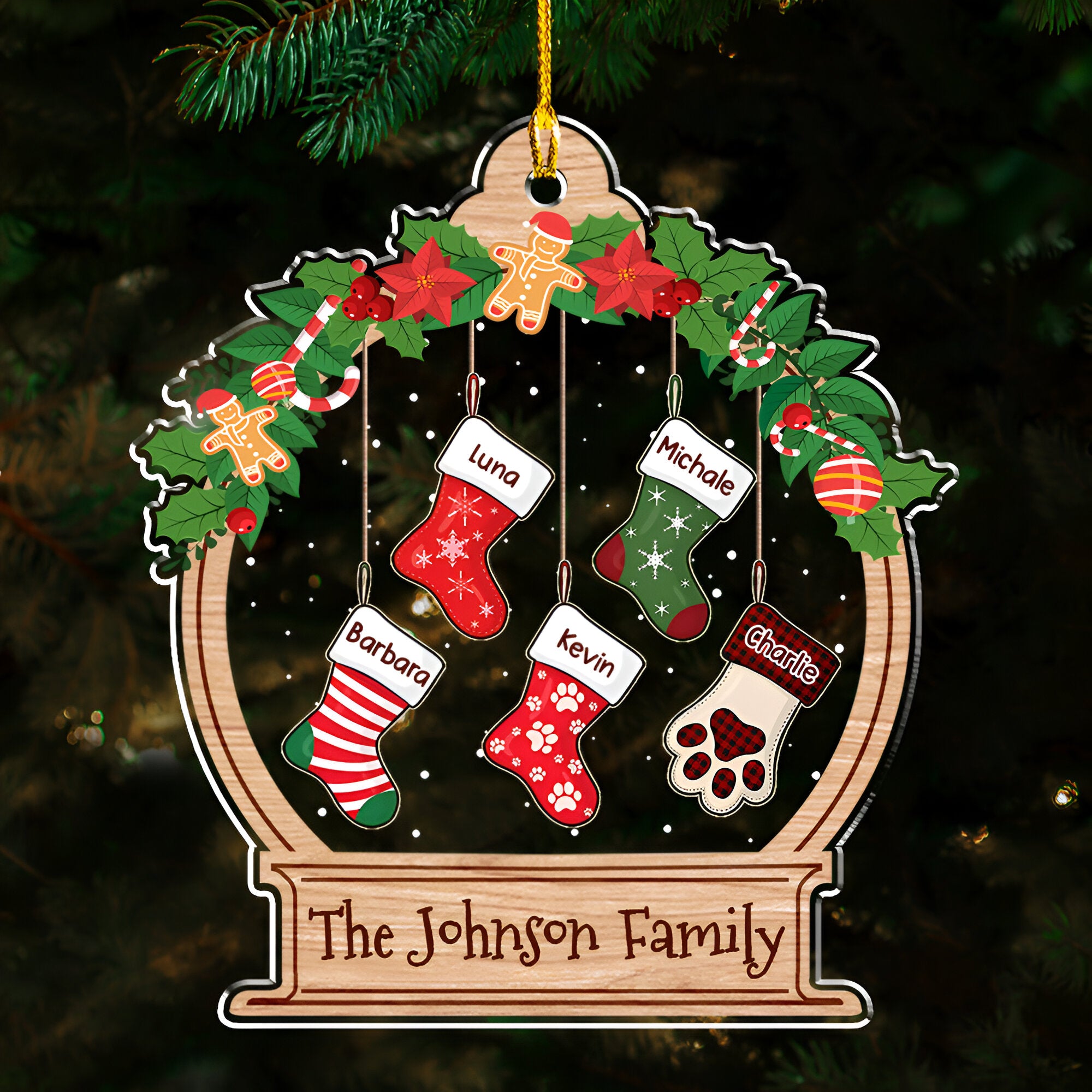 Funny Stockings - Personalized Custom Acrylic Ornament ORN0710