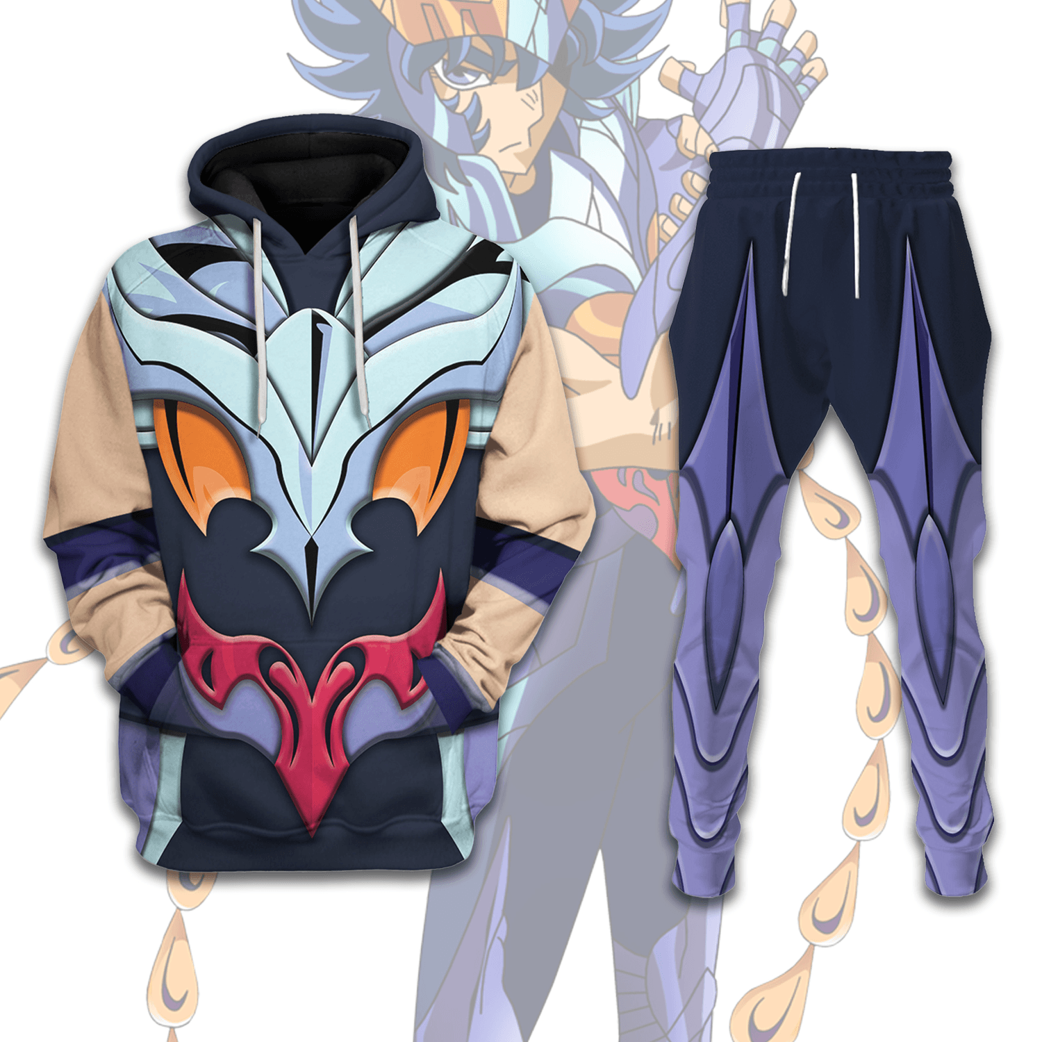 Pig Phoenix Ikki Omega Saint Seiya Warhammer Costume Hoodie Jogger, Pig Phoenix Ikki Omega Saint Seiya Marines Cosplay 3D Hoodie Pants, Warhammer 3D Tracksuit, Warhammer Game Outfit TQT4