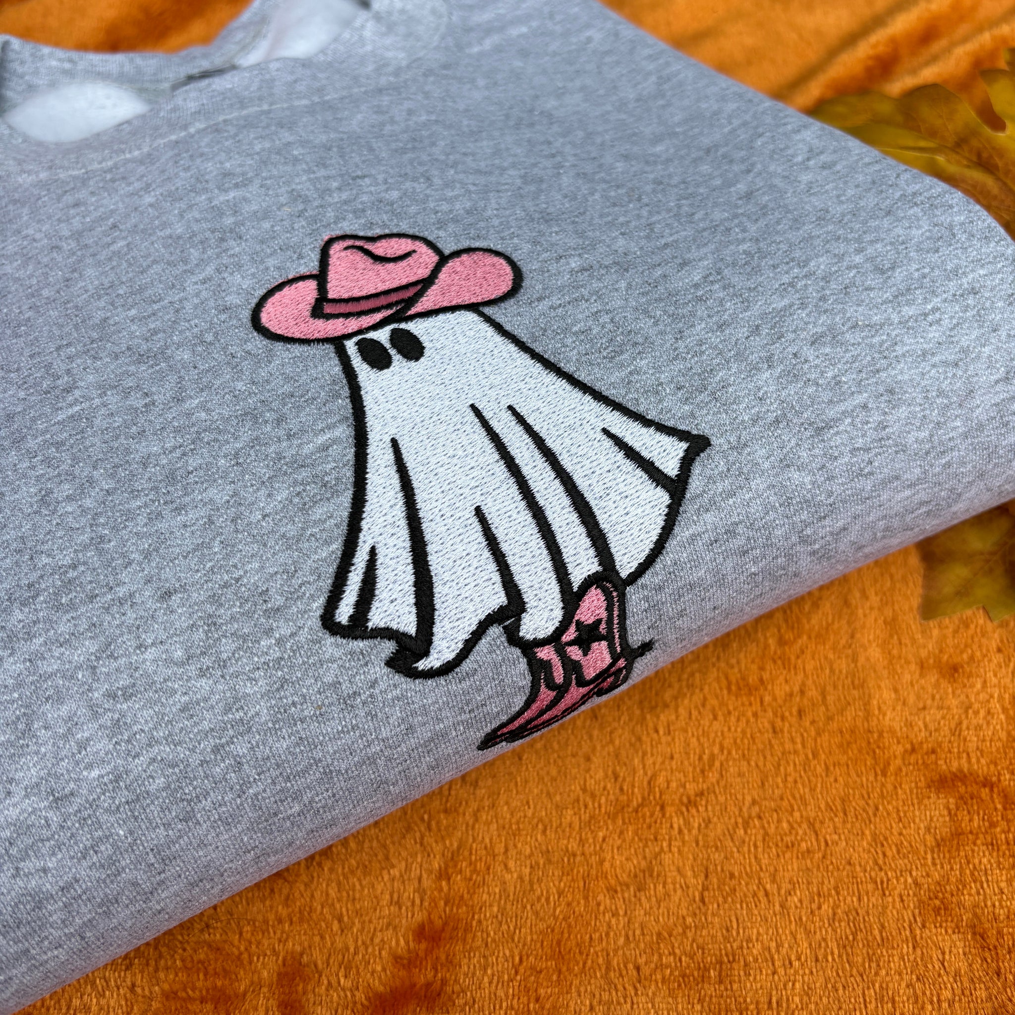 GHOST COWBOY EMBROIDERED SWEATSHIRT EMHA2808