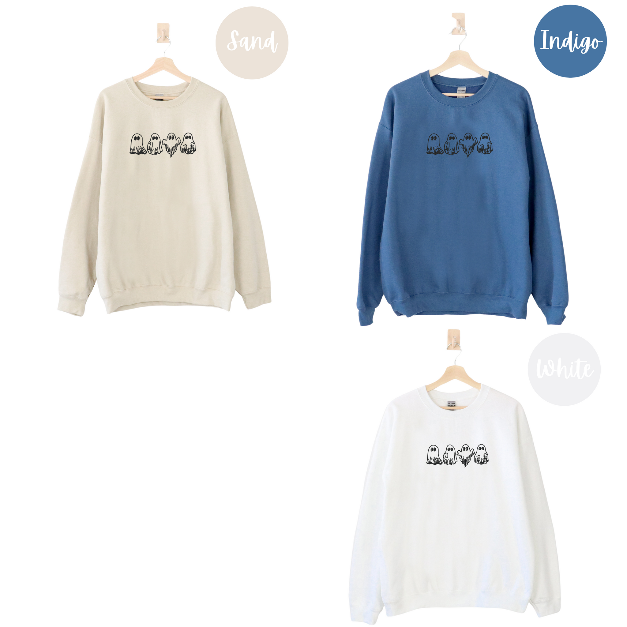 Ghost Embroidered Sweatshirt EMHA2608