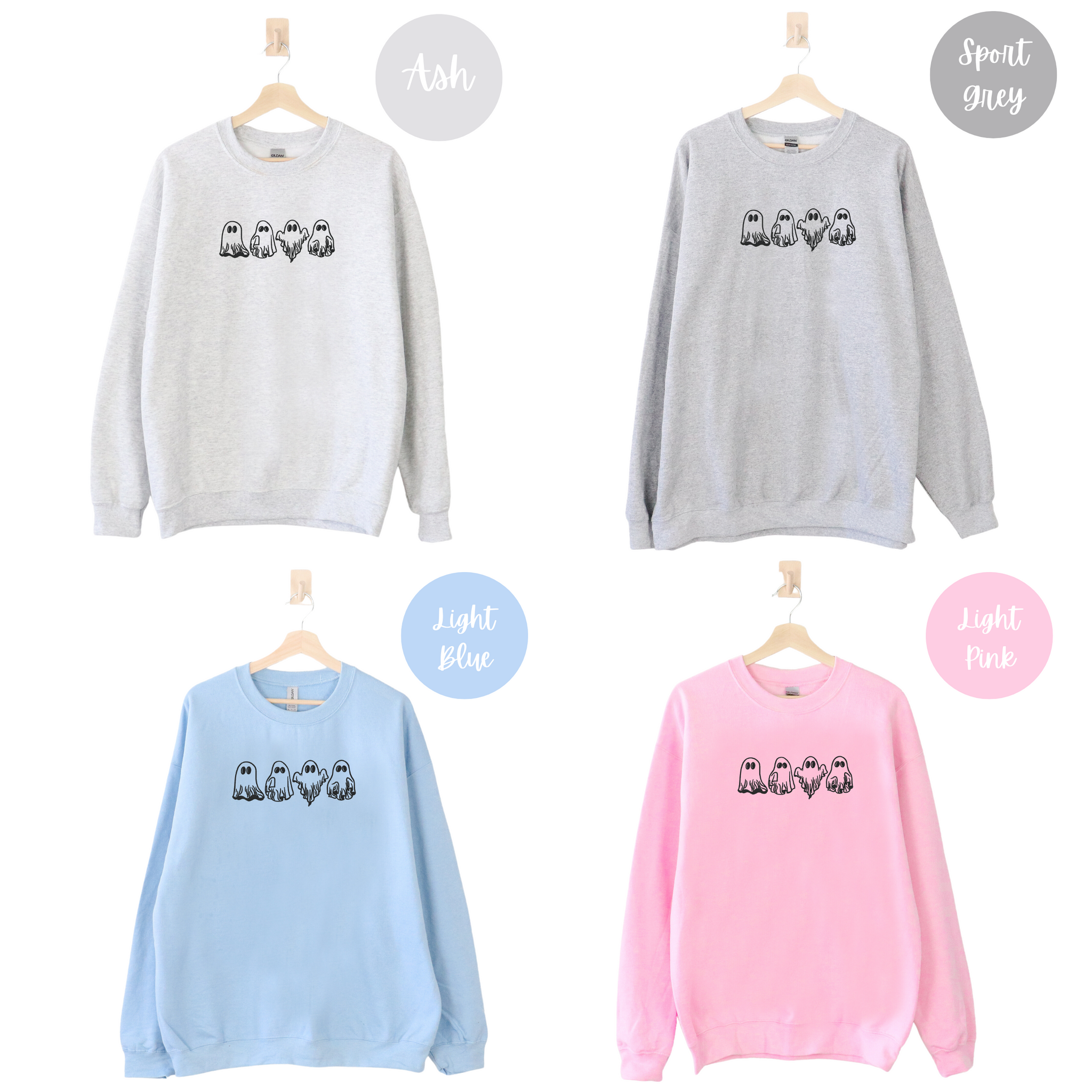 Ghost Embroidered Sweatshirt EMHA2608