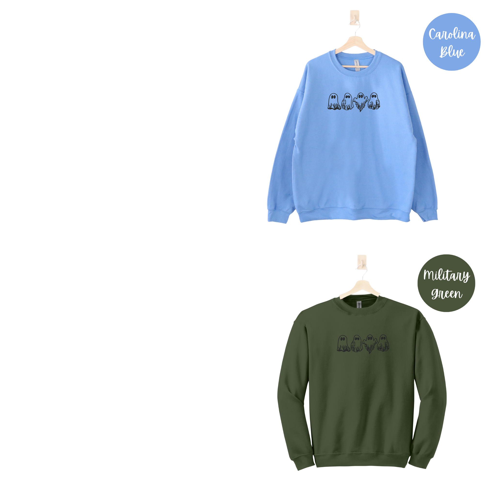 Ghost Embroidered Sweatshirt EMHA2608