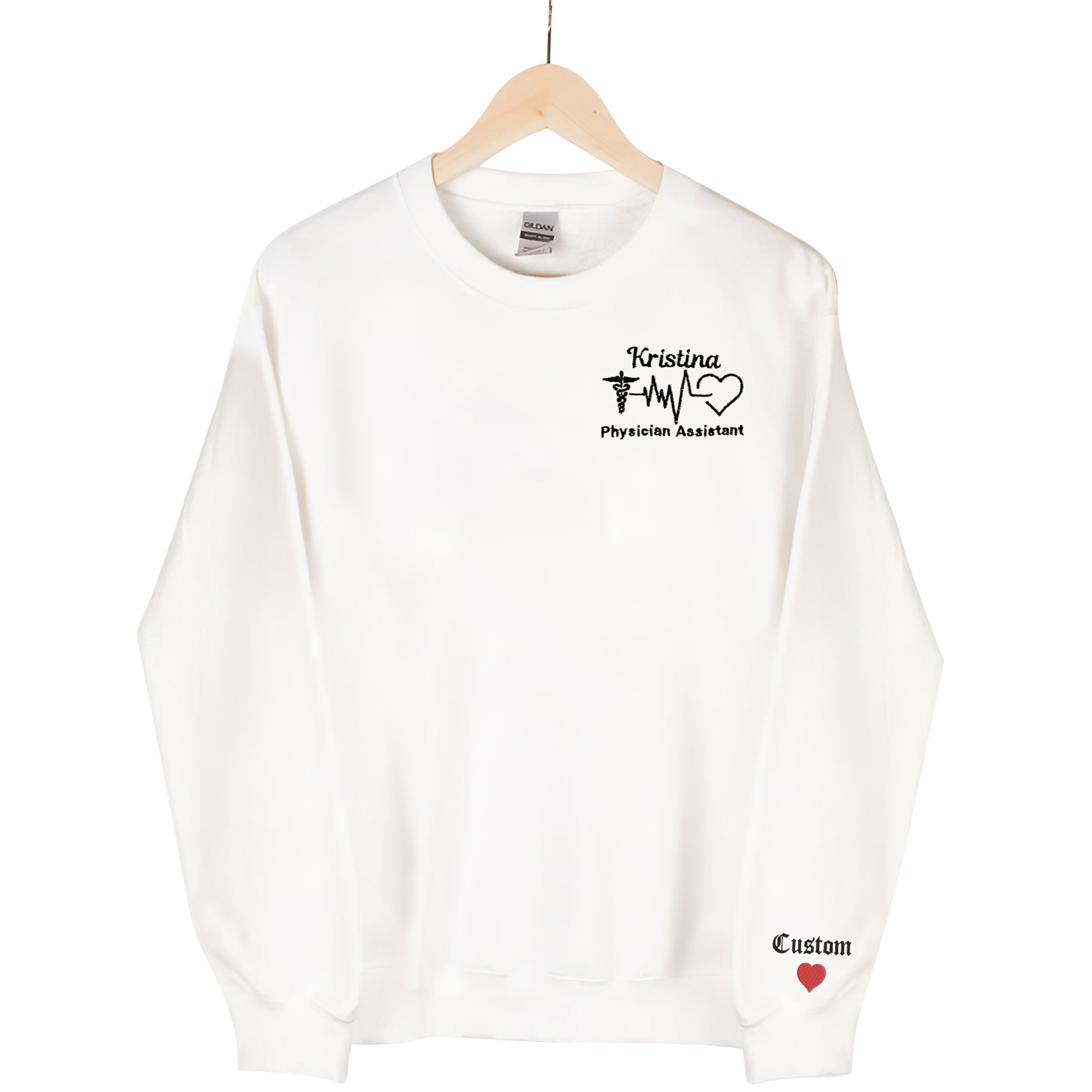 Gift For Nurse, Physician Assistant, Doctor, Personalized Medical Jacket, Quarter Zip Sweatshirt Embroidered em2