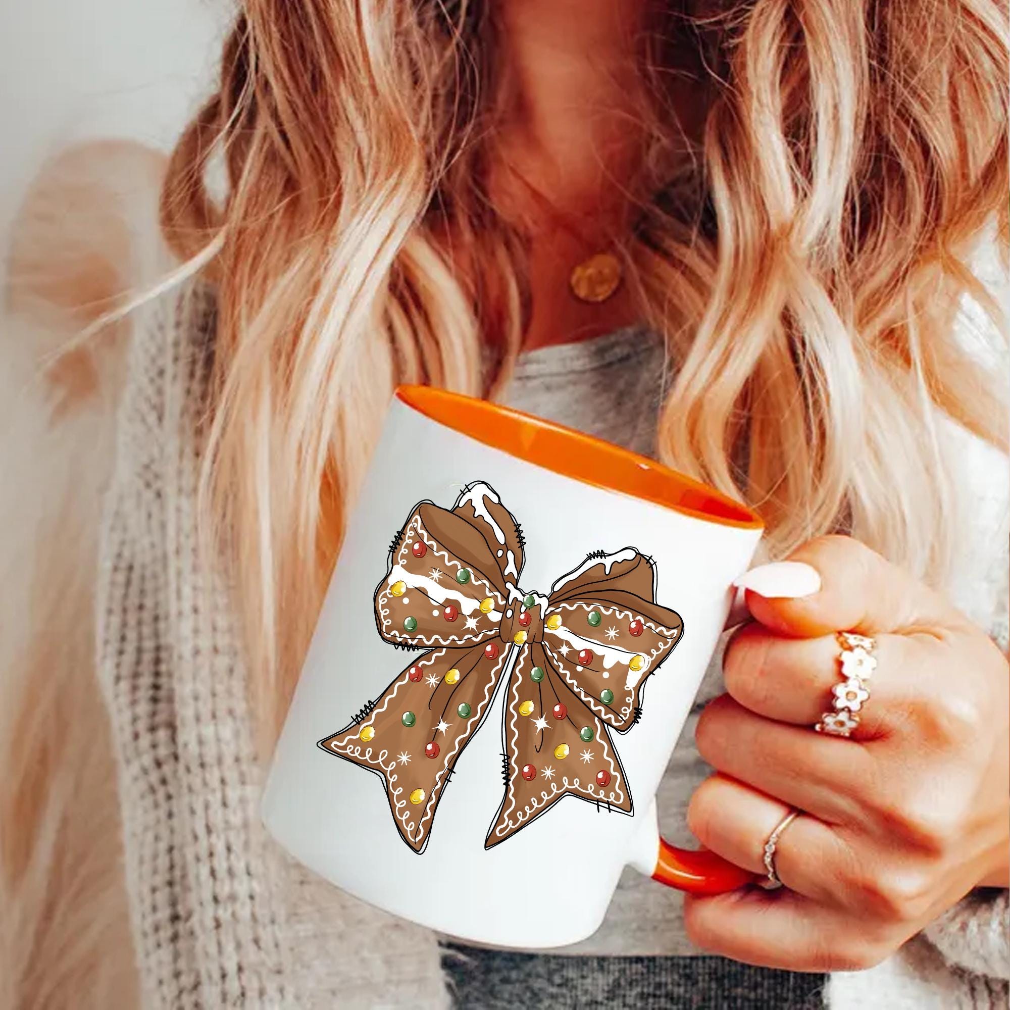 Gingerbread Coquette png, gingerbread bow png, merry christmas png, Christmas Coquette, Christmas Png, retro Christmas, Girly Christmas png SCU