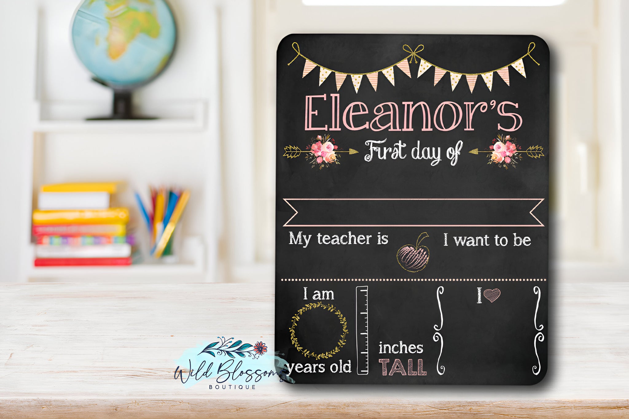 Girl Chalkboard Back To School Sign scsign1