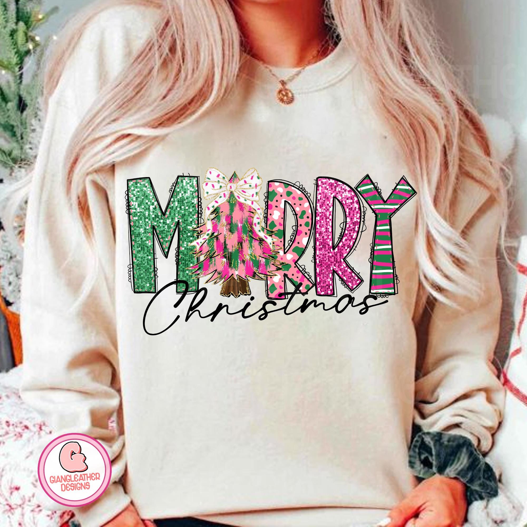 Glitter Merry christmas png, merry doodles png, colorful brushstroke christmas png, glitter christmas png, christmas png, tis the season png SCU