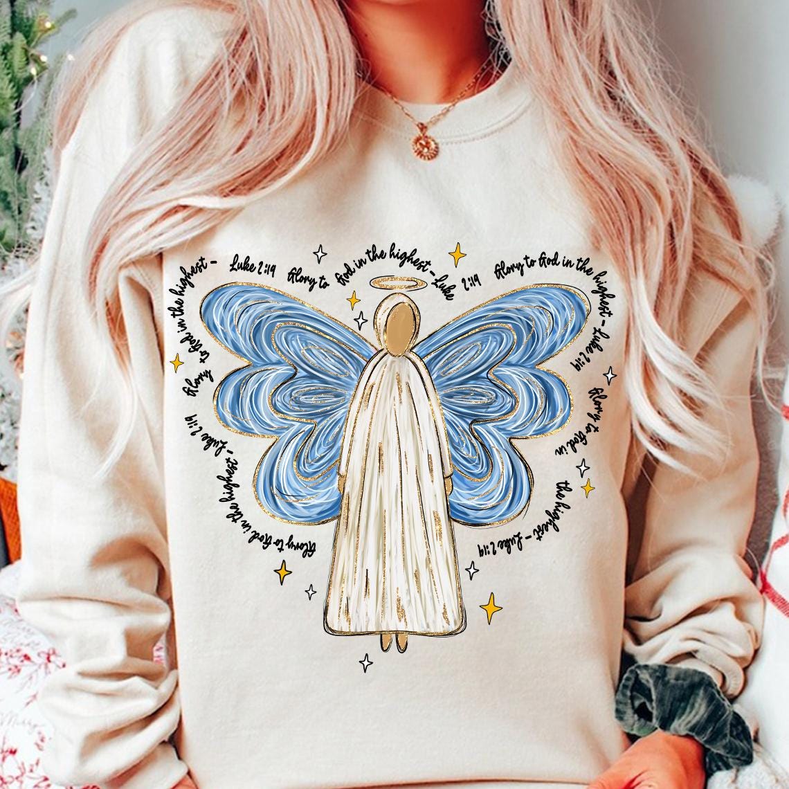 Glory to God PNG, Angel God Png, Jesus Christmas Png, Glitter Faith, Christian Christmas Sublimation Download, Hand Drawn God Png SCU