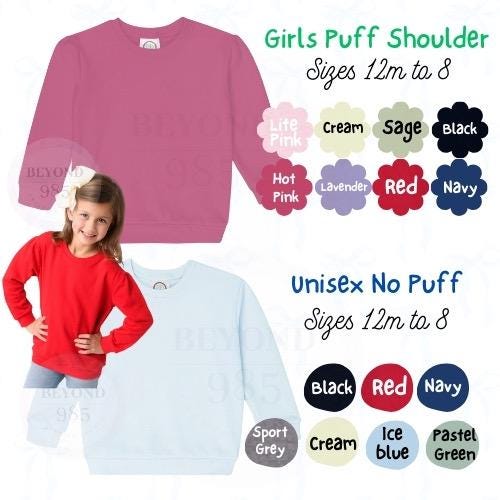 Grandmillennial Side Bow Girls Embroidered Sweatshirts ESIBOW