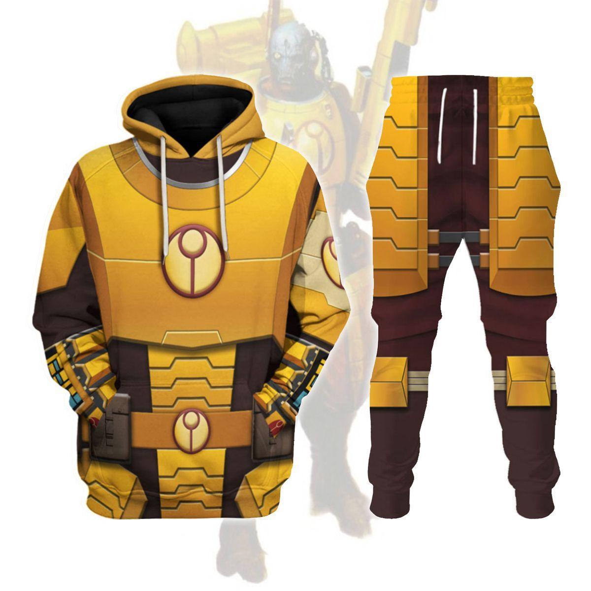 Greater Good Deep Strike Veteran Tau Empire  Warhammer Costume Hoodie Jogger, Greater Good Deep Strike Veteran Tau Empire  Marines Cosplay 3D Hoodie Pants, Warhammer 3D Tracksuit TQT4