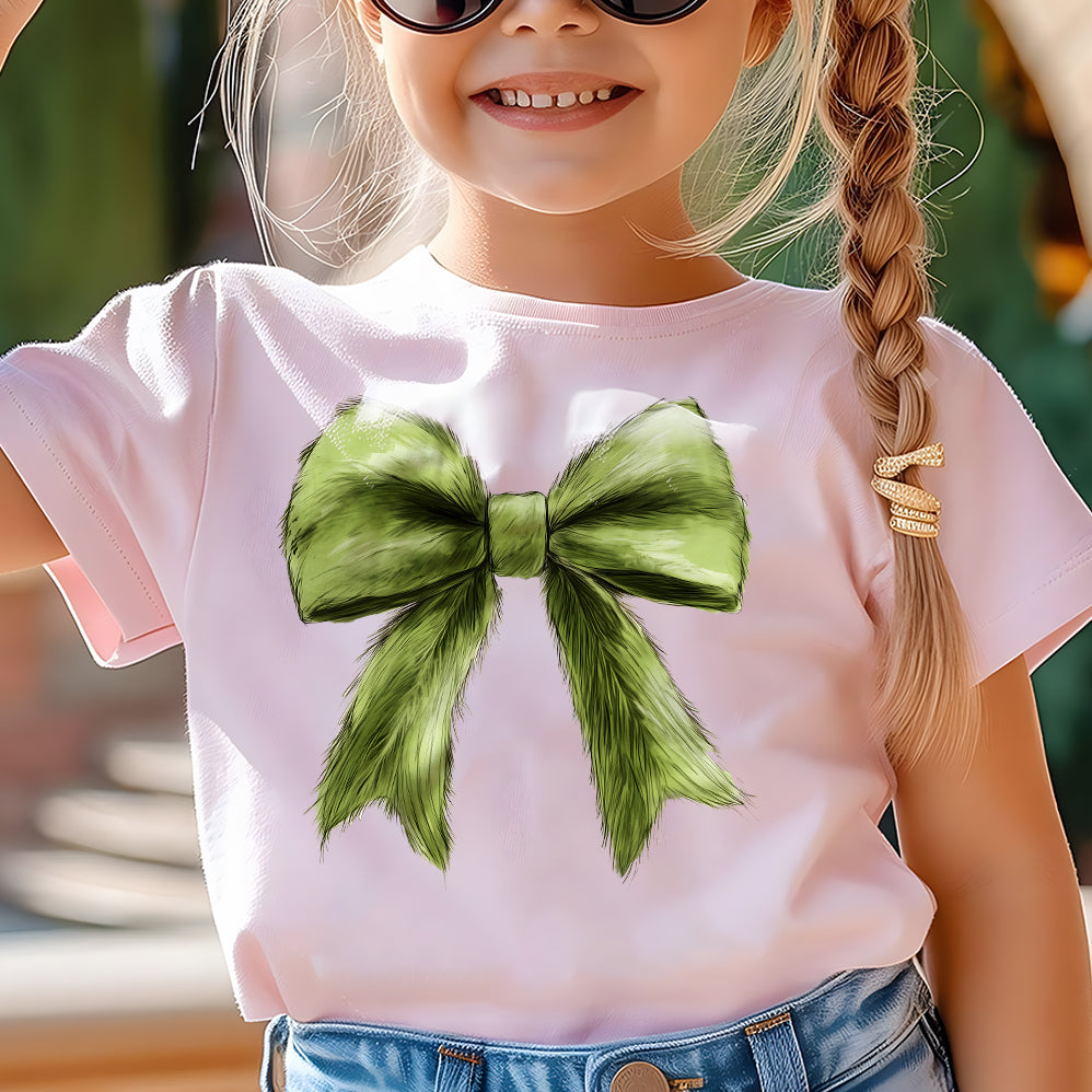 Grinchmas Coquette Bow T-shirt, Green Fur T-shirt, Christmas Season T-shirt, Green guy T-shirt, Christmas T-shirt