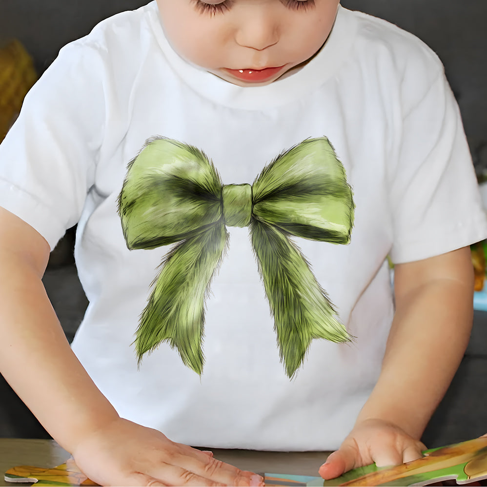 Grinchmas Coquette Bow T-shirt, Green Fur T-shirt, Christmas Season T-shirt, Green guy T-shirt, Christmas T-shirt