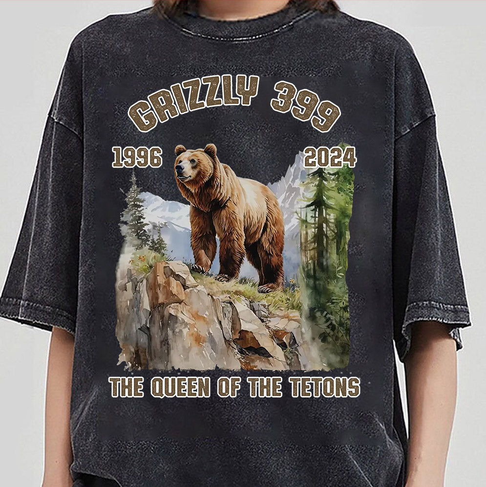 Grizzly 399 Shirt, Grizzly 399 Sweatshirt, Bear 399 In Memory of Queen of the Tetons Grizzly Mom Tetons National Park Traveler Sweatshirt