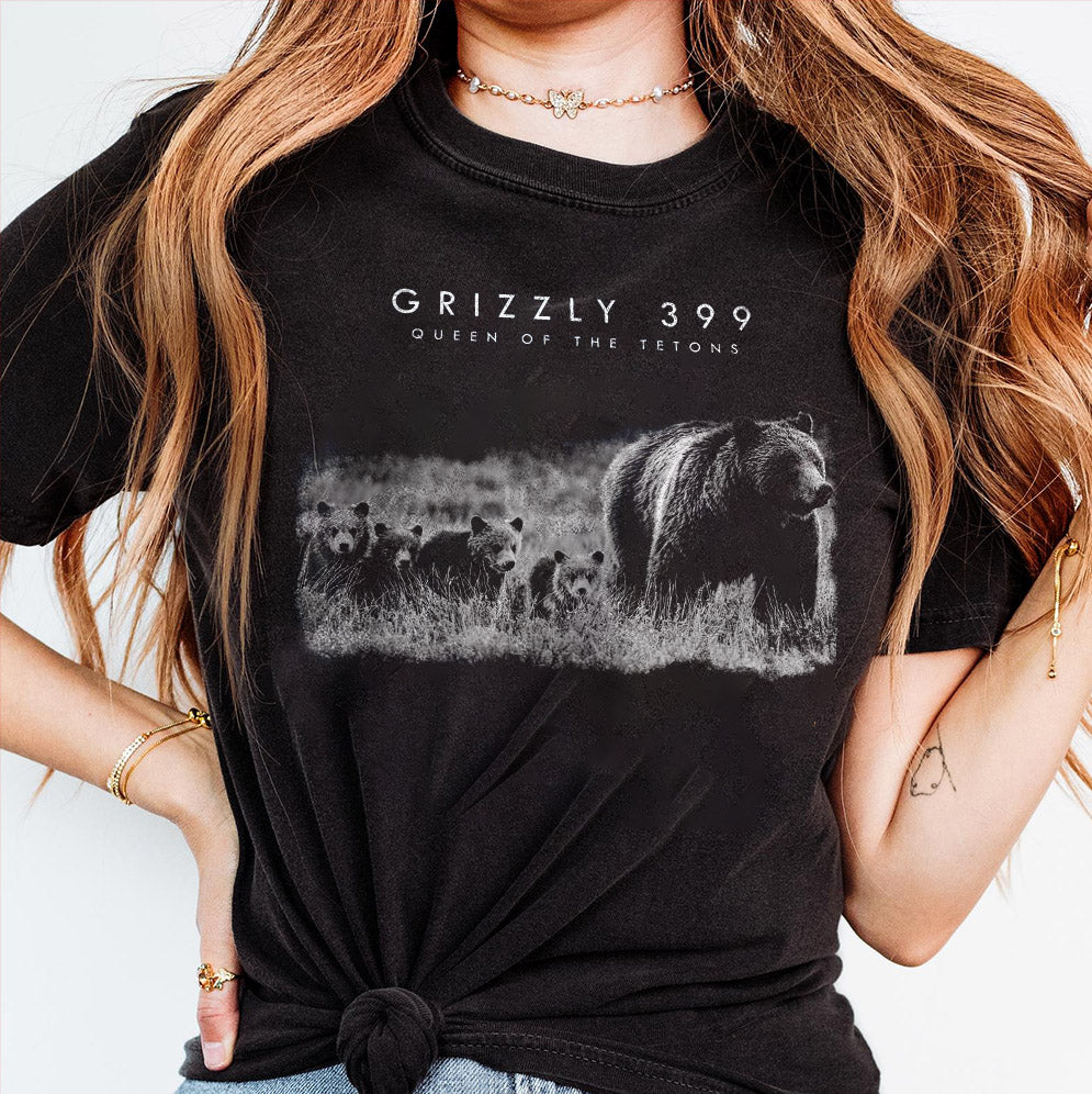 Grizzly 399 Shirt, QUeen of the Tetons Comfort Colors Shirt, In Memory Of Bear 399 Shirt, Famous National Park Shirt, Grizzly Cub Mom Tee