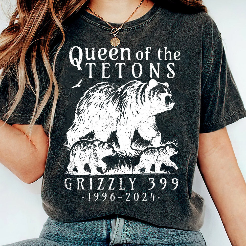 Grizzly 399 Sweatshirt Comfort Colors Shirt Bear 399 In Memory of Queen of the Tetons Grizzly Mom Tetons National Park Traveler Sweatshirt
