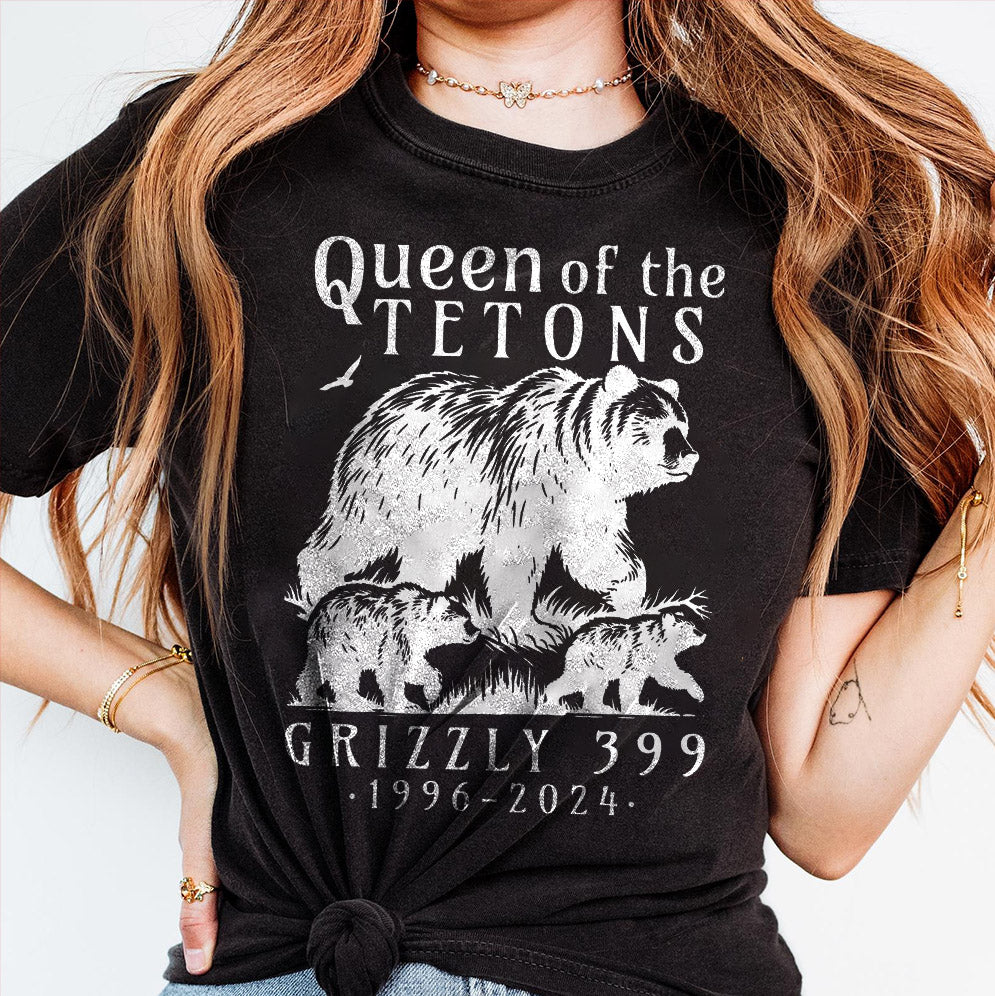 Grizzly 399 Sweatshirt Comfort Colors Shirt Bear 399 In Memory of Queen of the Tetons Grizzly Mom Tetons National Park Traveler Sweatshirt