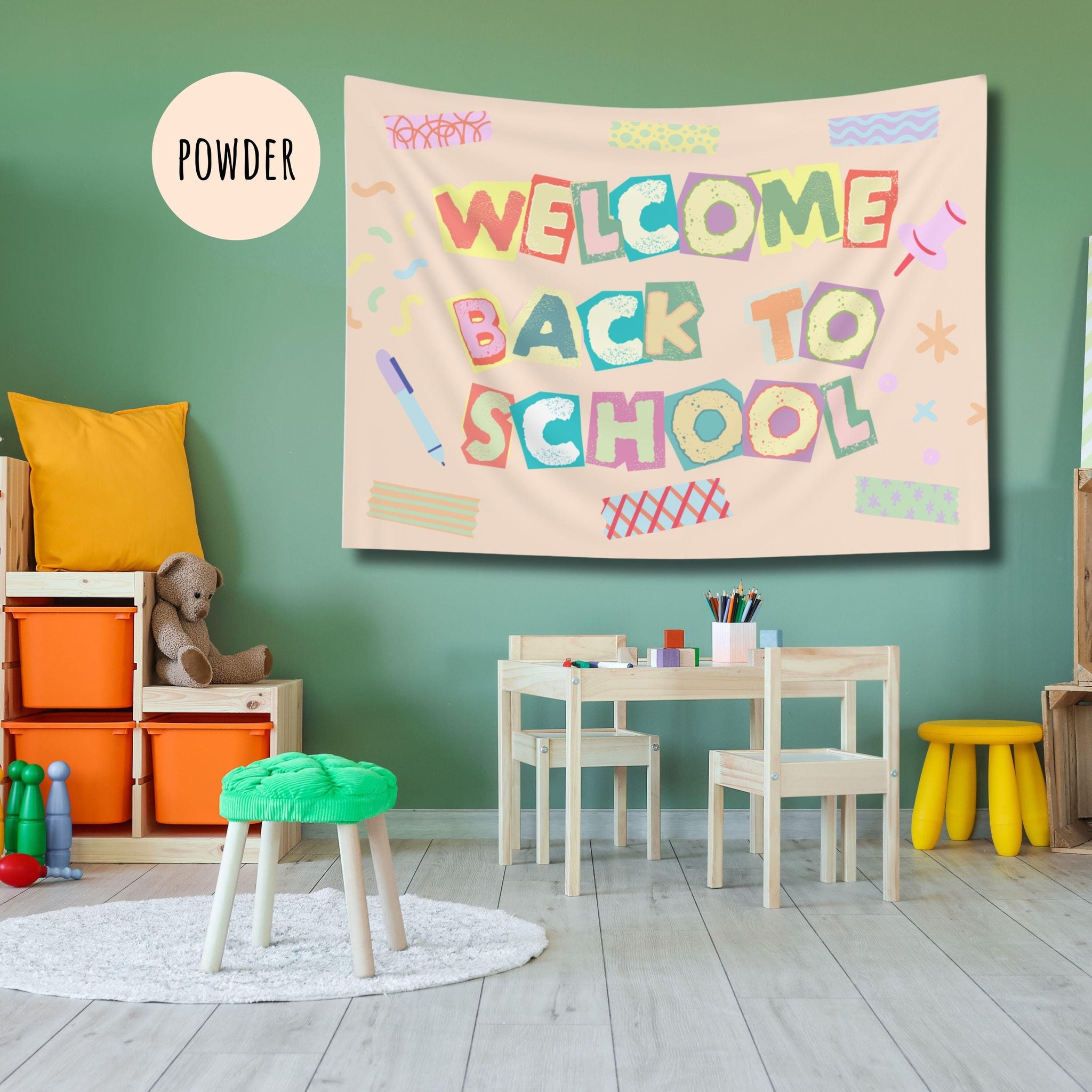 Groovy Classroom Tapestry, Welcome Back to School Tapestry, Classroom Banner, Classroom Tapestry, Groovy Classroom Decor First Day Of School TAPES1