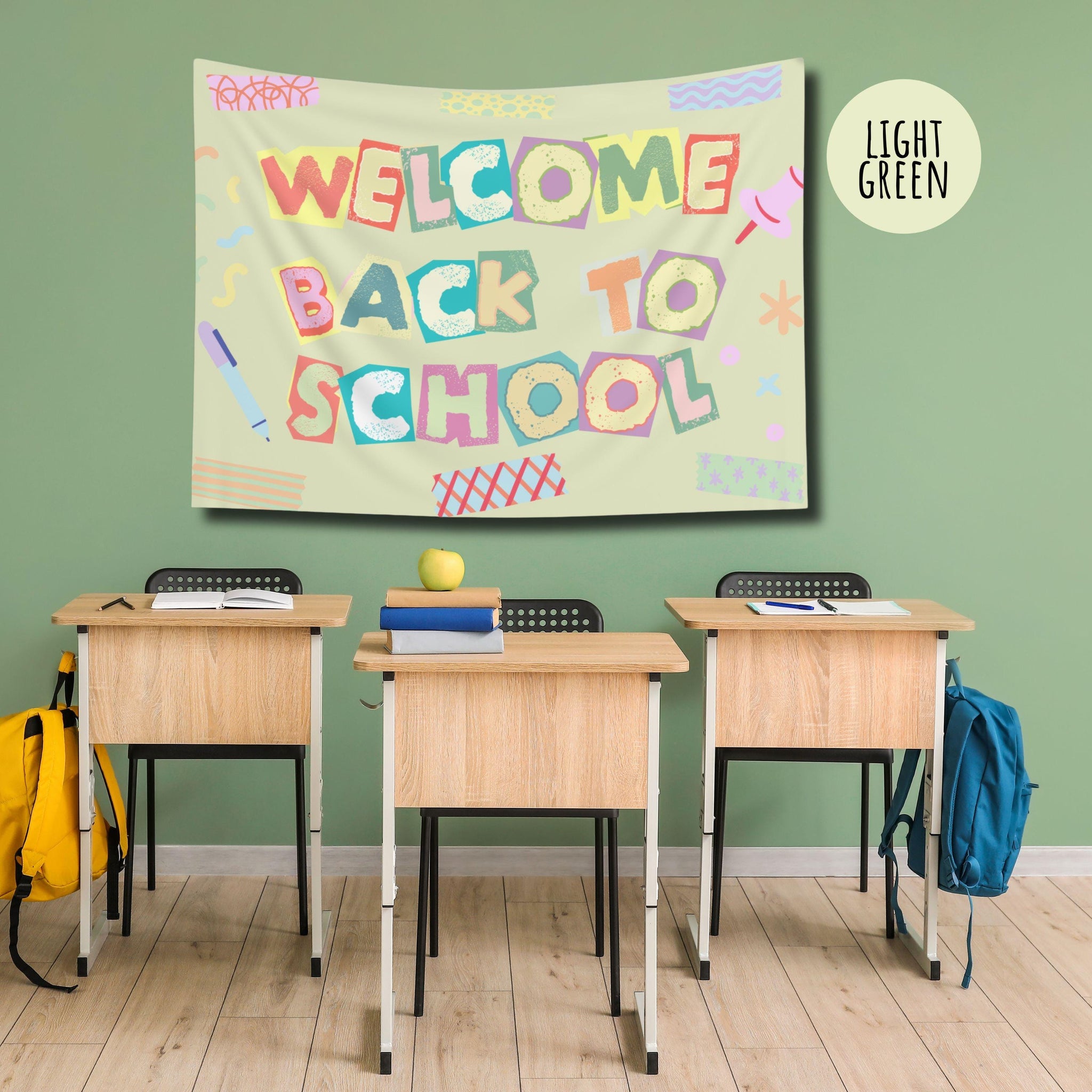 Groovy Classroom Tapestry, Welcome Back to School Tapestry, Classroom Banner, Classroom Tapestry, Groovy Classroom Decor First Day Of School TAPES1