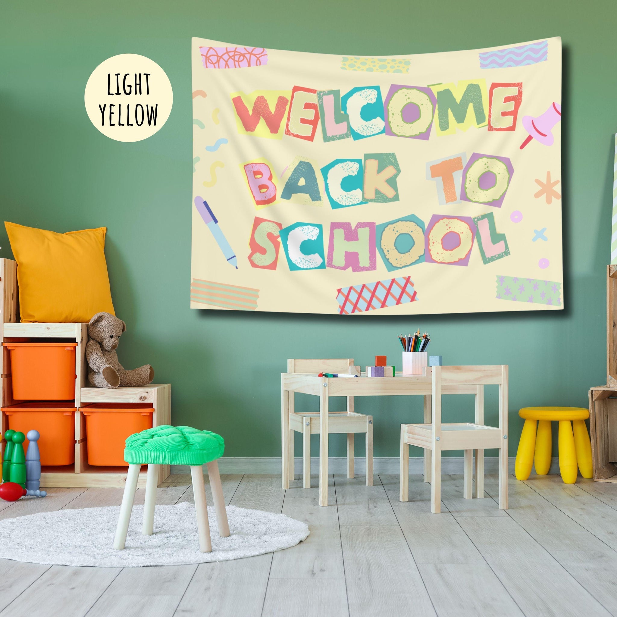 Groovy Classroom Tapestry, Welcome Back to School Tapestry, Classroom Banner, Classroom Tapestry, Groovy Classroom Decor First Day Of School TAPES1