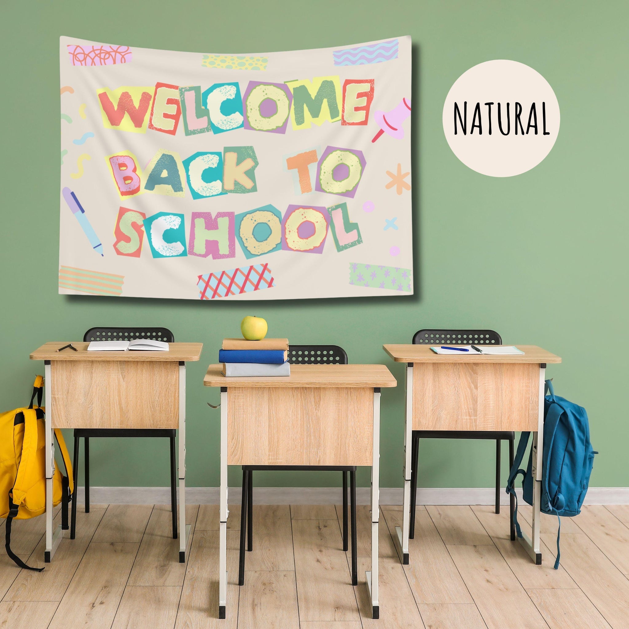 Groovy Classroom Tapestry, Welcome Back to School Tapestry, Classroom Banner, Classroom Tapestry, Groovy Classroom Decor First Day Of School TAPES1