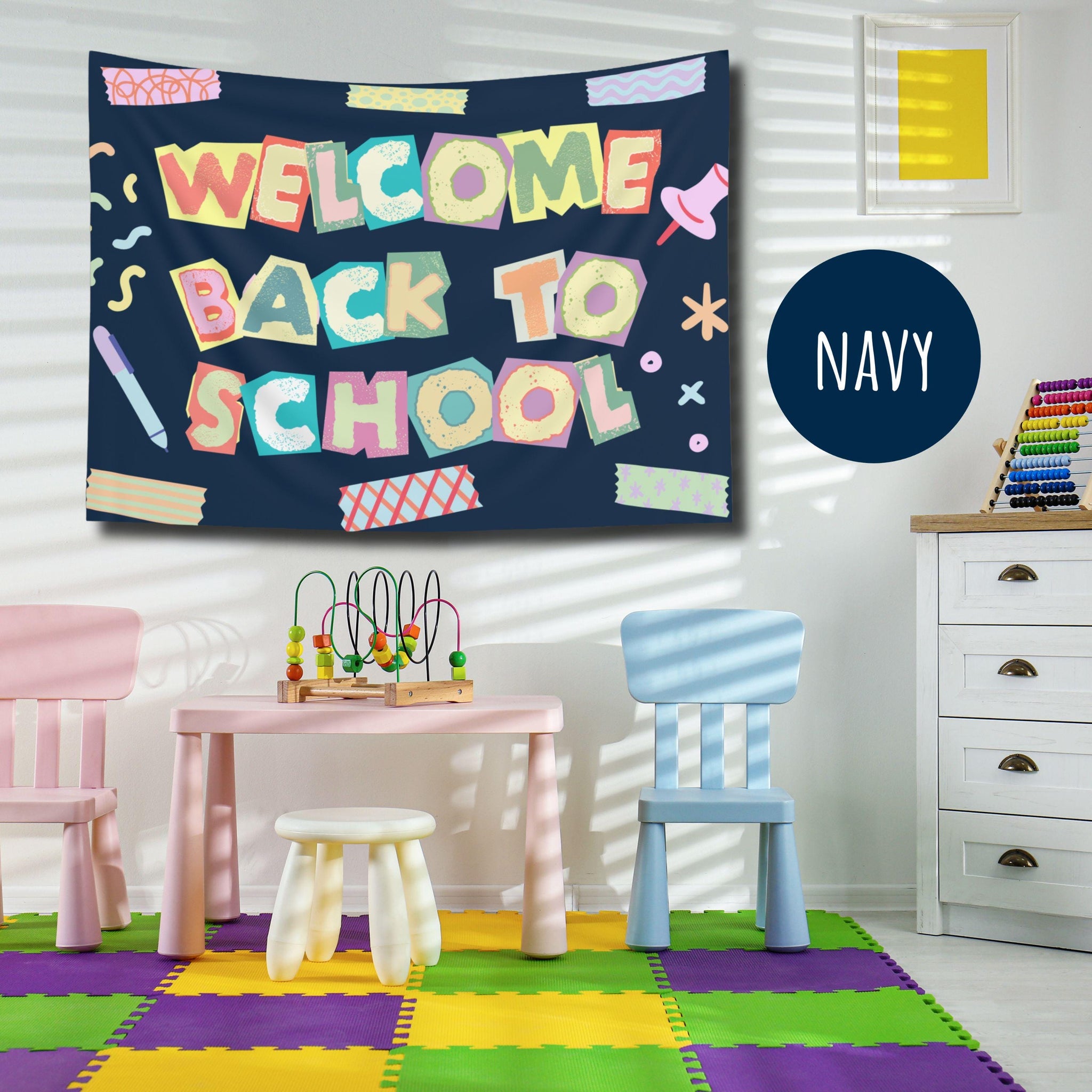 Groovy Classroom Tapestry, Welcome Back to School Tapestry, Classroom Banner, Classroom Tapestry, Groovy Classroom Decor First Day Of School TAPES1
