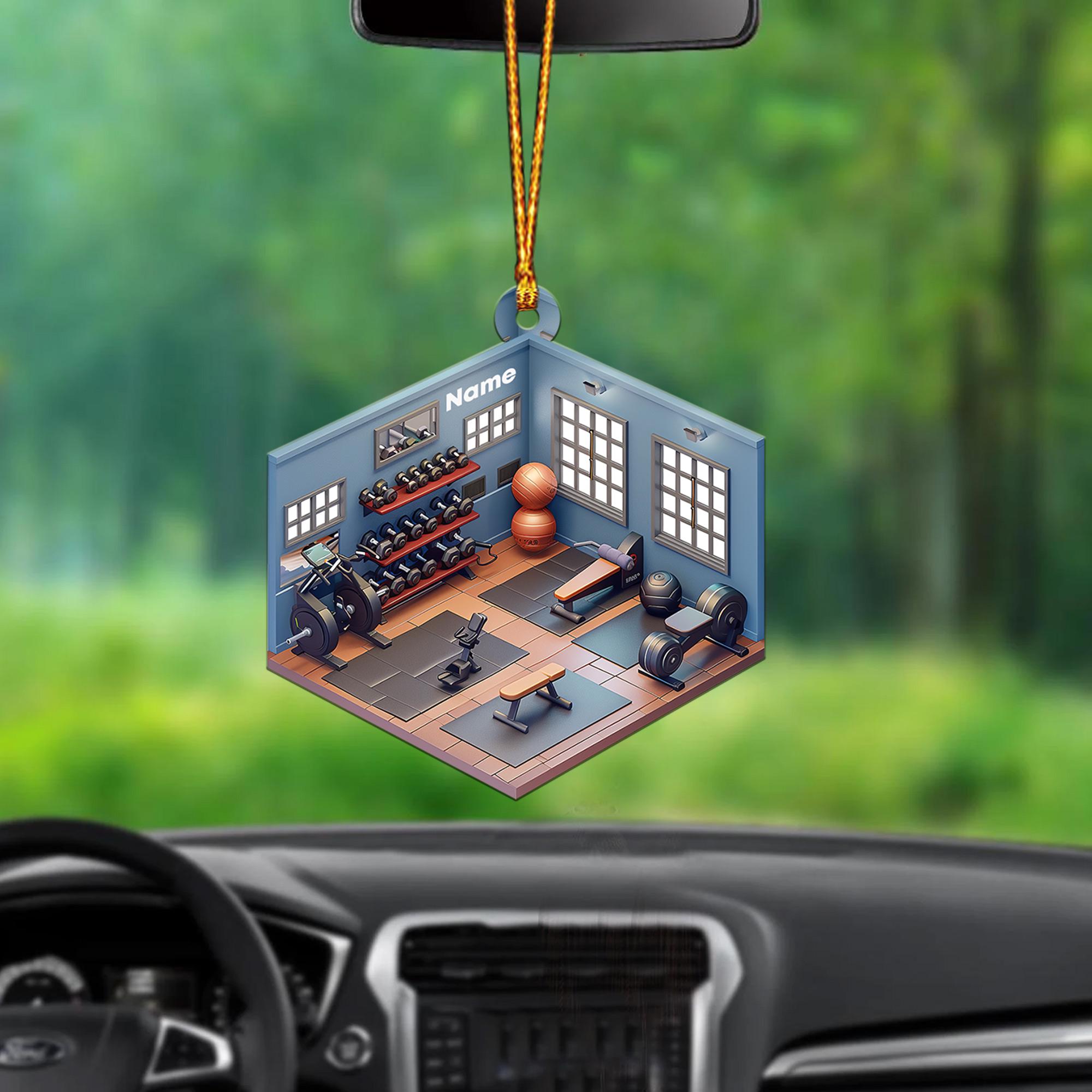 Gym Room 2D Flat Christmas Ornament, Christmas Tree Decor, Loved Exercise Gym Ornament, Hanging Ornament Gift HAOR0611