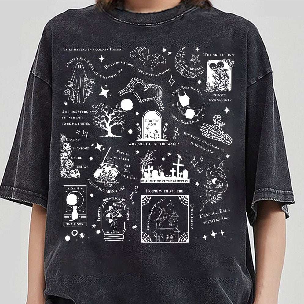 Halloween Shirt, Halloween Songs Shirt, Halloween Lyrics Shirt V1, Halloween Pumpkin Shirt, Spooky Season, Fall Season Shirt, Ghost Sweatshirt