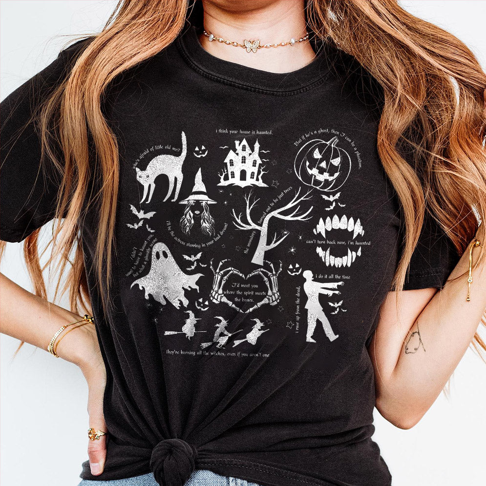 Halloween Shirt, Halloween Songs Shirt, Halloween Lyrics Shirt V10, Halloween Pumpkin Shirt, Spooky Season, Fall Season Shirt, Ghost Sweatshit