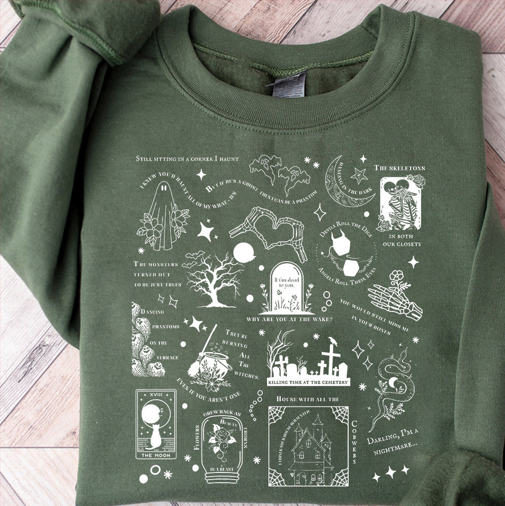 Halloween Shirt, Halloween Songs Shirt, Halloween Lyrics Shirt V2, Halloween Pumpkin Shirt, Spooky Season, Fall Season Shirt, Ghost Sweatshirt