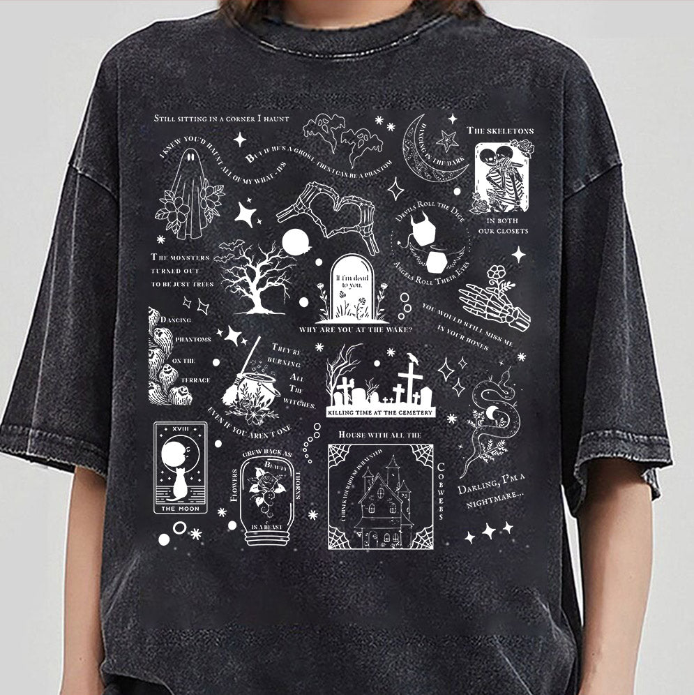 Halloween Shirt, Halloween Songs Shirt, Halloween Lyrics Shirt V2, Halloween Pumpkin Shirt, Spooky Season, Fall Season Shirt, Ghost Sweatshirt