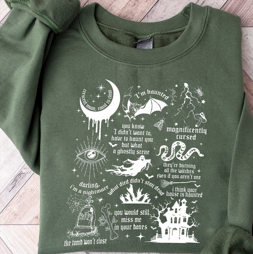 Halloween Shirt, Halloween Songs Shirt, Halloween Lyrics Shirt V3, Halloween Pumpkin Shirt, Spooky Season, Fall Season Shirt, Ghost Sweatshirt