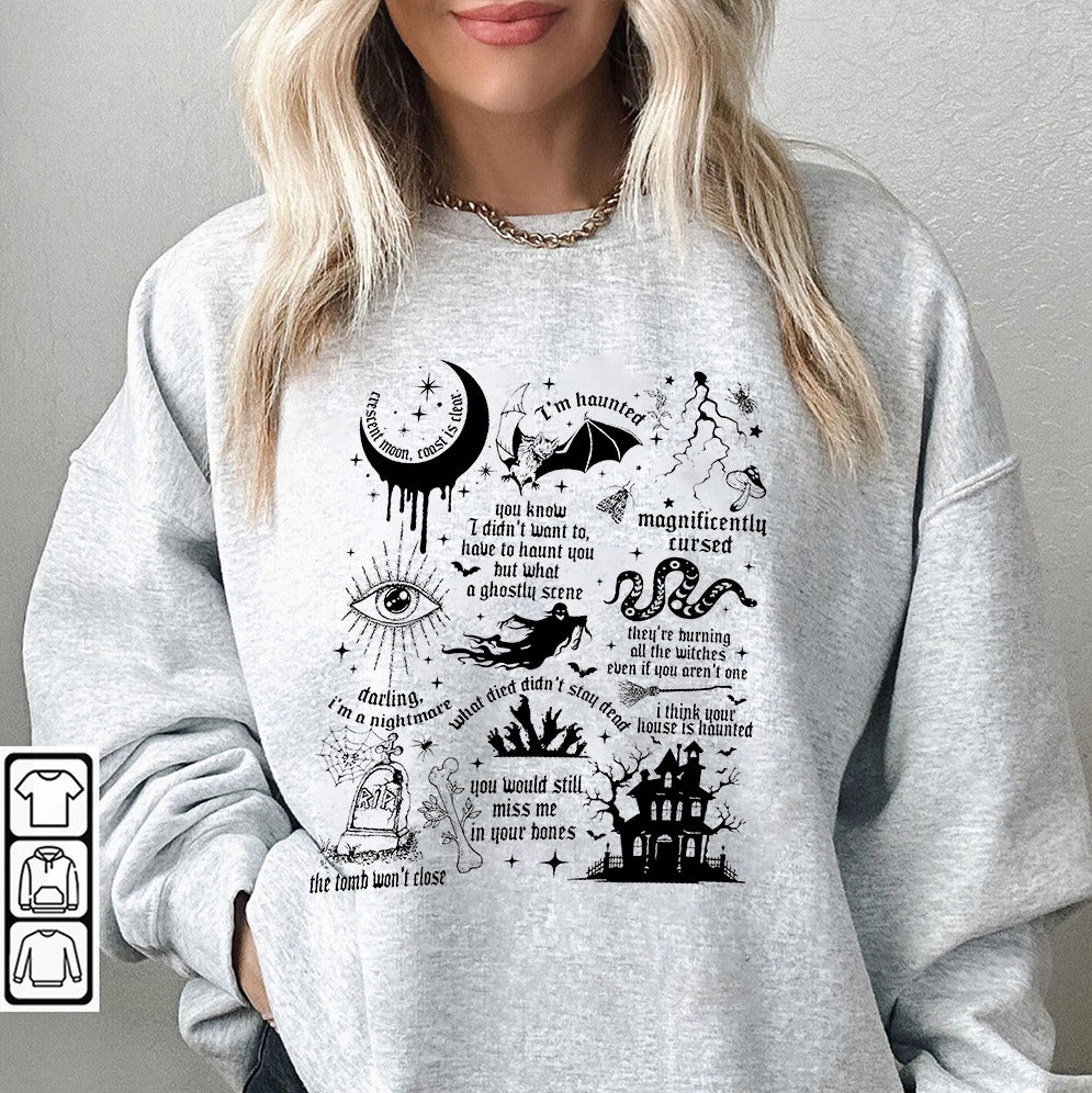 Halloween Shirt, Halloween Songs Shirt, Halloween Lyrics Shirt V3, Halloween Pumpkin Shirt, Spooky Season, Fall Season Shirt, Ghost Sweatshirt