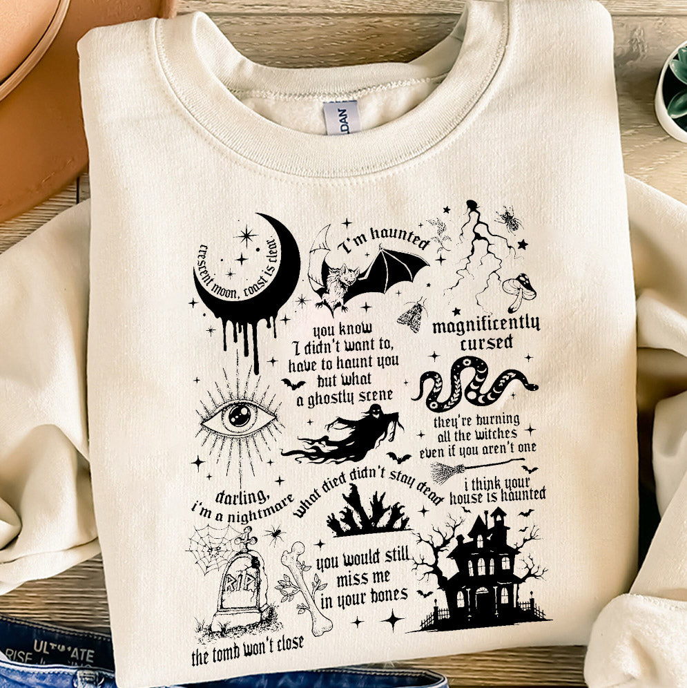 Halloween Shirt, Halloween Songs Shirt, Halloween Lyrics Shirt V3, Halloween Pumpkin Shirt, Spooky Season, Fall Season Shirt, Ghost Sweatshirt