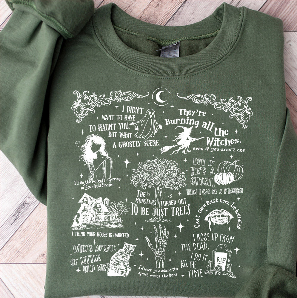 Halloween Shirt, Halloween Songs Shirt, Halloween Lyrics Shirt V3, Halloween Pumpkin Shirt, Spooky Season, Fall Season Shirt, Ghost Sweatshit