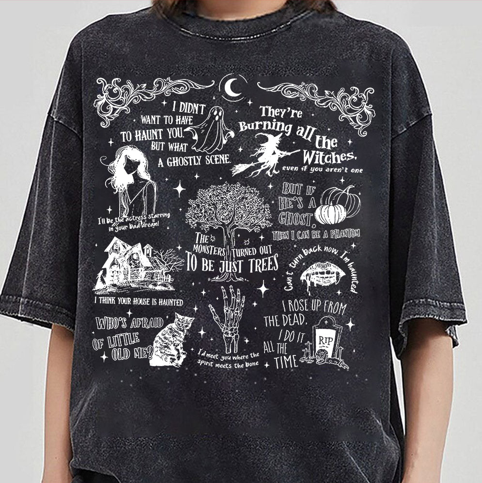 Halloween Shirt, Halloween Songs Shirt, Halloween Lyrics Shirt V3, Halloween Pumpkin Shirt, Spooky Season, Fall Season Shirt, Ghost Sweatshit
