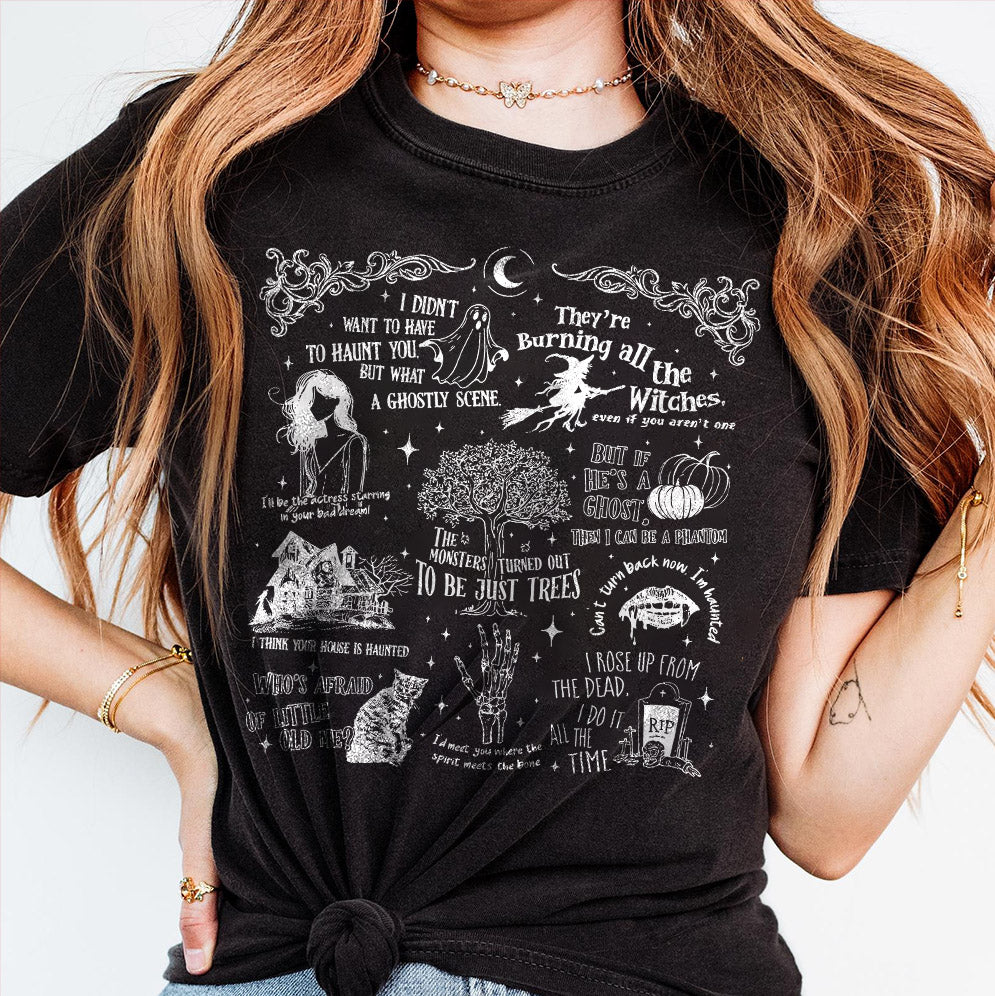 Halloween Shirt, Halloween Songs Shirt, Halloween Lyrics Shirt V3, Halloween Pumpkin Shirt, Spooky Season, Fall Season Shirt, Ghost Sweatshit