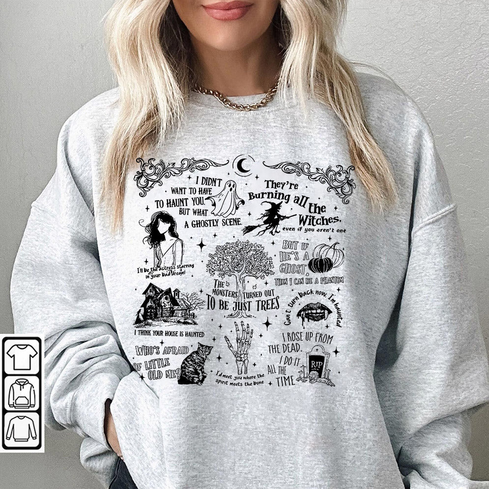 Halloween Shirt, Halloween Songs Shirt, Halloween Lyrics Shirt V3, Halloween Pumpkin Shirt, Spooky Season, Fall Season Shirt, Ghost Sweatshit