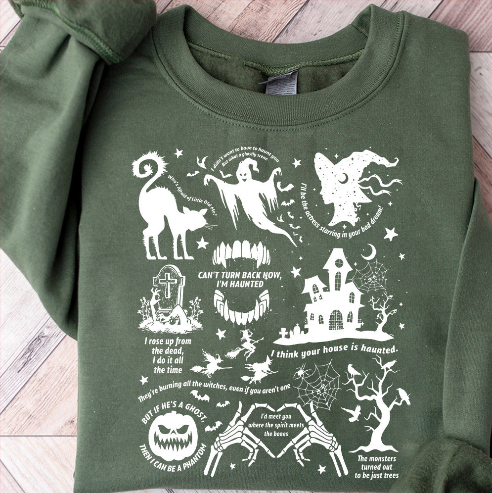 Halloween Shirt, Halloween Songs Shirt, Halloween Lyrics Shirt V4, Halloween Pumpkin Shirt, Spooky Season, Fall Season Shirt, Ghost Sweatshit