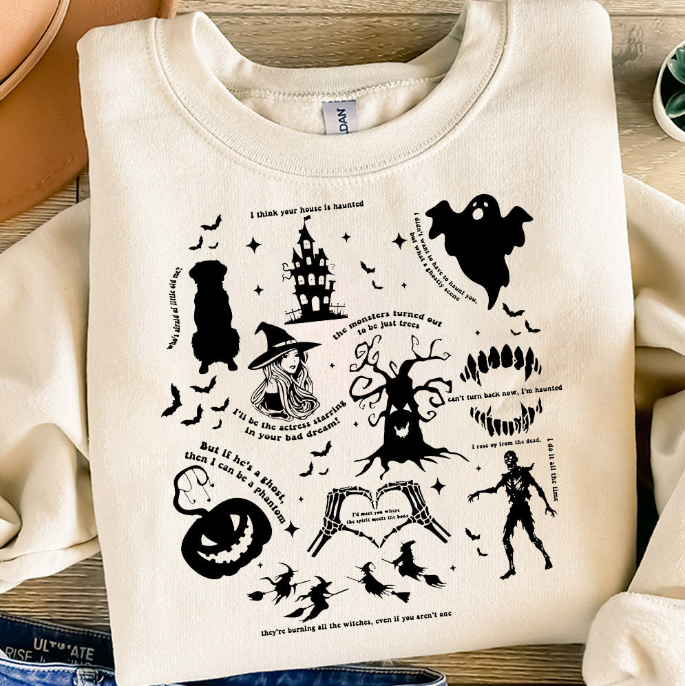 Halloween Shirt, Halloween Songs Shirt, Halloween Lyrics Shirt V5, Halloween Pumpkin Shirt, Spooky Season, Fall Season Shirt, Ghost Sweatshit