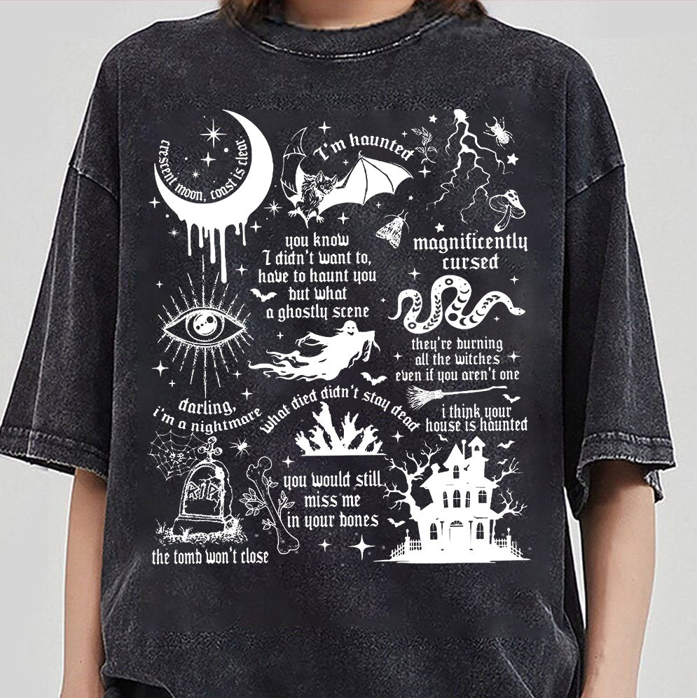 Halloween Shirt, Halloween Songs Shirt, Halloween Lyrics Shirt V6, Halloween Pumpkin Shirt, Spooky Season, Fall Season Shirt, Ghost Sweatshit