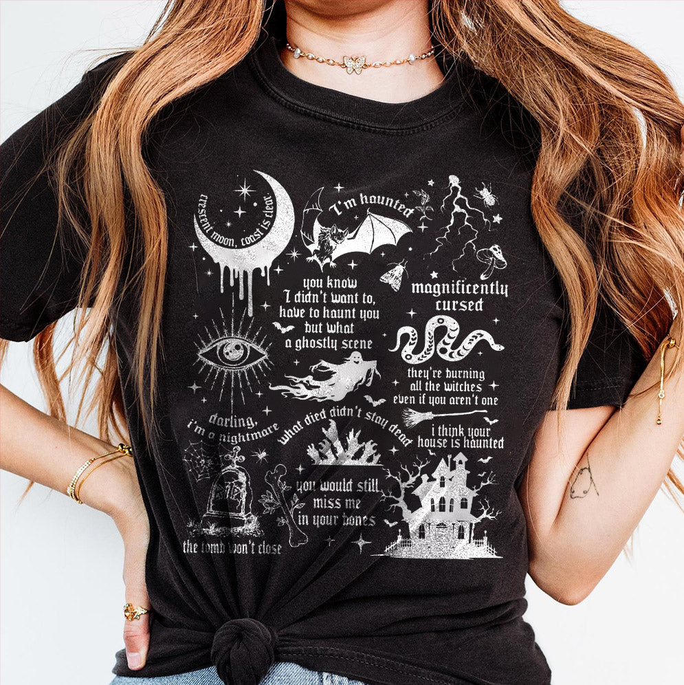 Halloween Shirt, Halloween Songs Shirt, Halloween Lyrics Shirt V6, Halloween Pumpkin Shirt, Spooky Season, Fall Season Shirt, Ghost Sweatshit