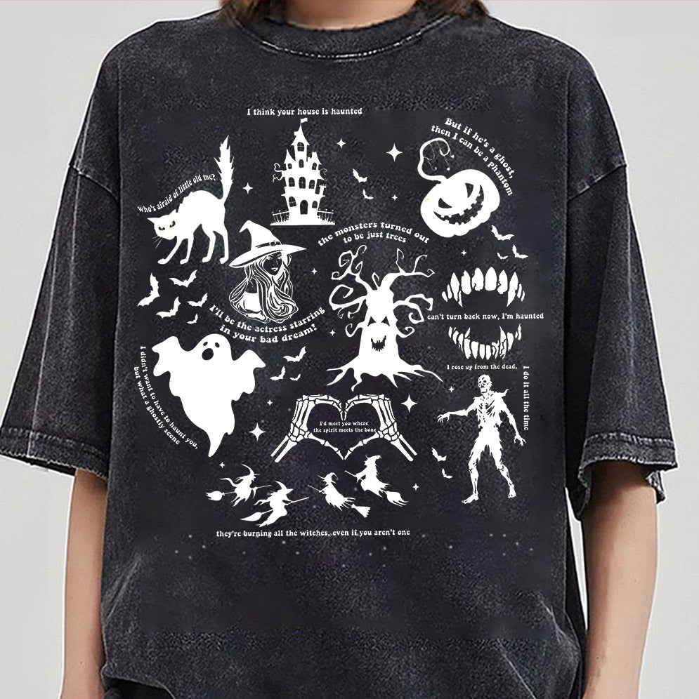 Halloween Shirt, Halloween Songs Shirt, Halloween Lyrics Shirt V8, Halloween Pumpkin Shirt, Spooky Season, Fall Season Shirt, Ghost Sweatshit